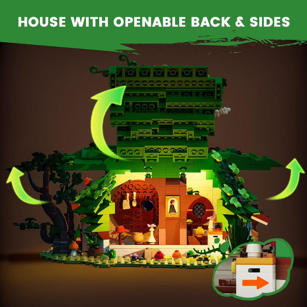 Glikid Dwarf Cabin chimney and plant accents for woodland charm