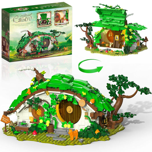 Glikid Dwarf Cabin with LED lighting for cozy home display