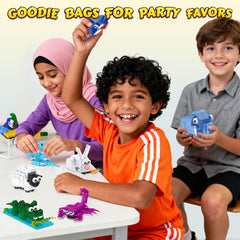 Glikid mini animal building blocks with surprise bags promote early STEM play and creativity.