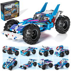 Glikid Technic 9-in-1 pullback car packaging showcases the set for creative engineering play.