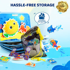 Glintey Busy Board includes a storage bag to keep activities organized on the go.