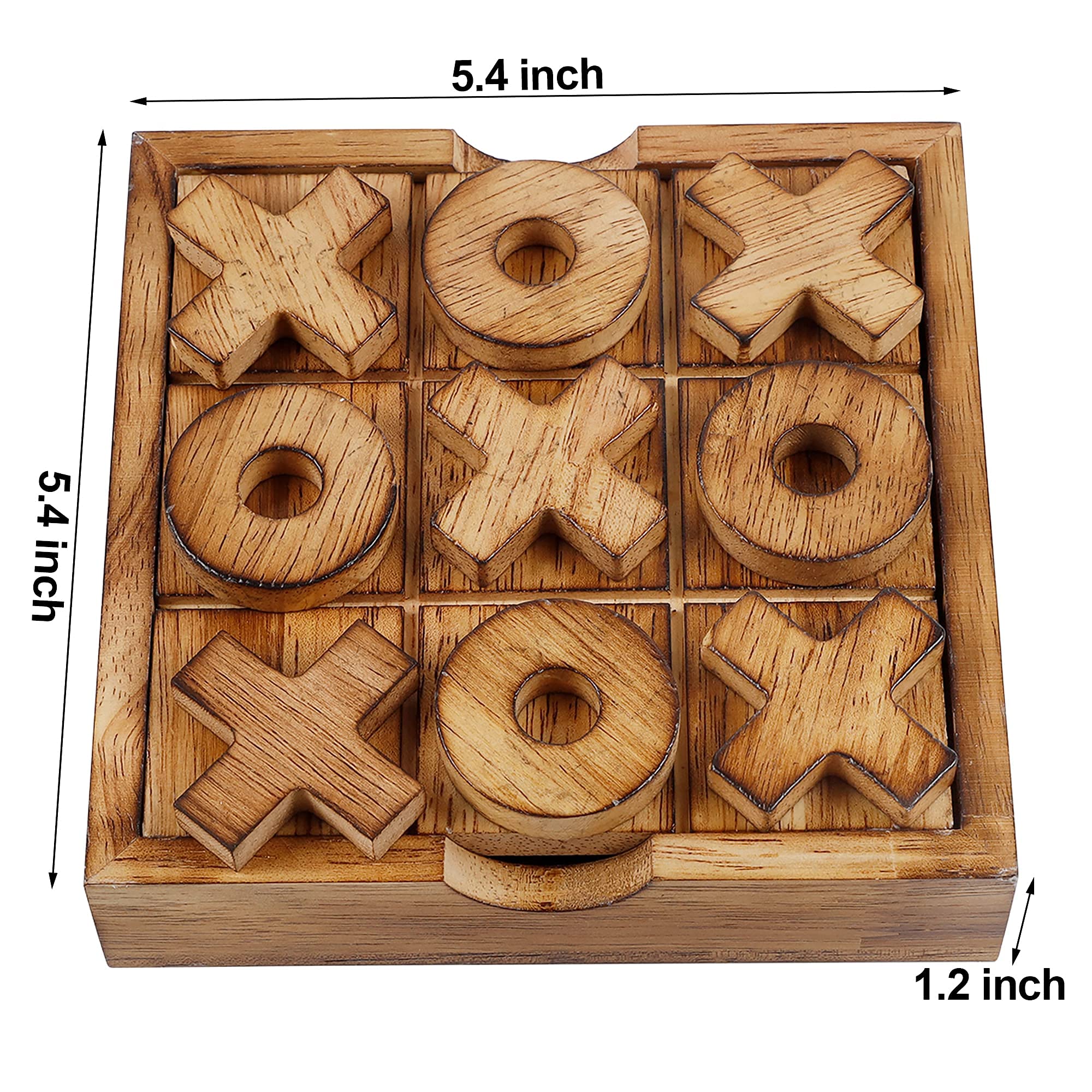 Glintoper four-in-a-row wood board, sturdy construction for quick, engaging rounds.