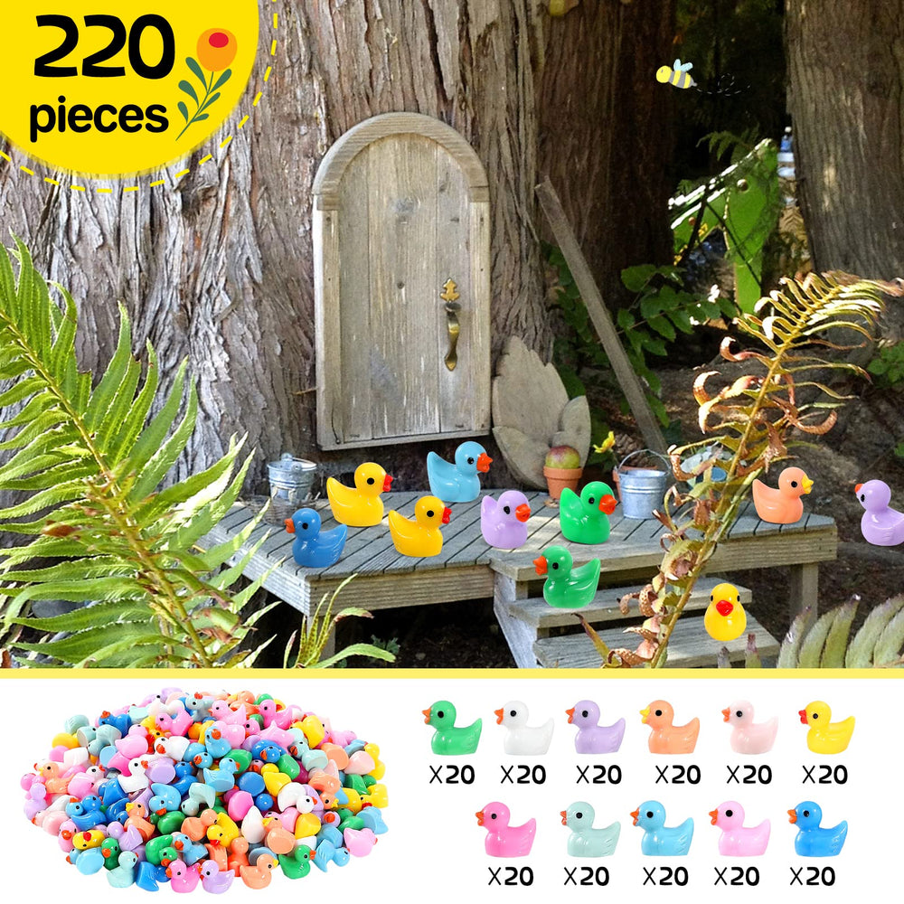 GliSun 11-color duck set brightens garden displays and party favors.
