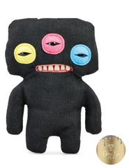 GLITTER BOX MIAMI Fugglers Annoyed Alien Plush bundle with exclusive sticker, perfect as a quirky desk companion.