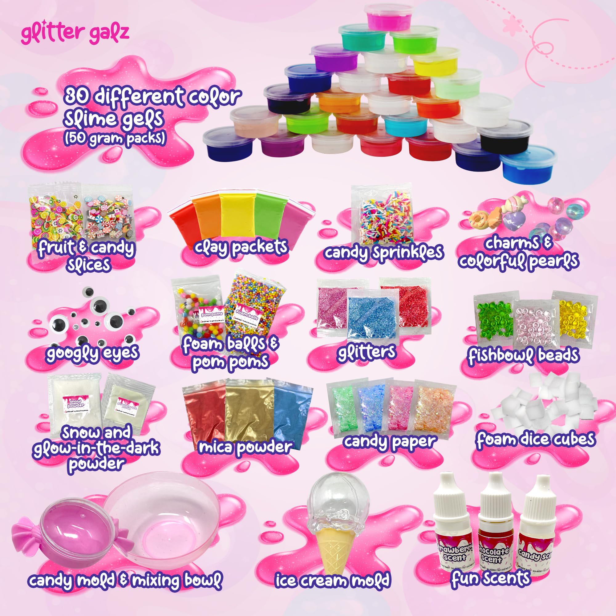 Glitter Galz glow-in-the-dark slime illuminates night-time crafting