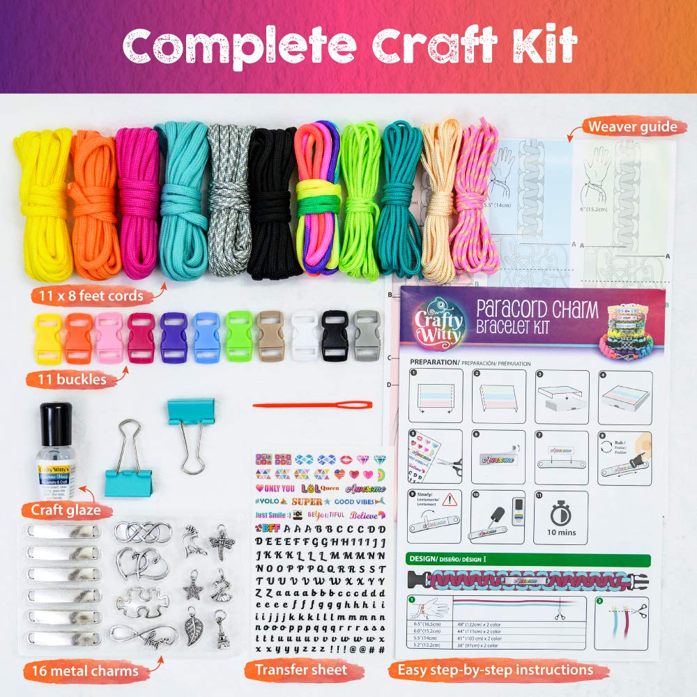 Glittery Garden bracelet loom accessories support easy braiding.