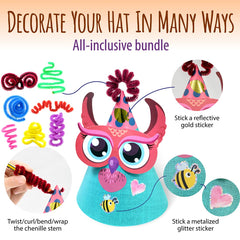 Chenille stems in bright colors for hat decorations