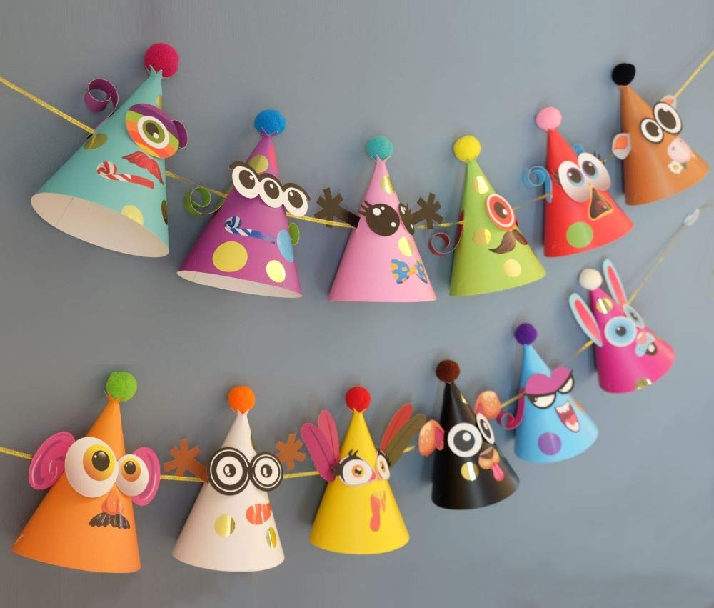Glittery Garden hats feature matte lamination for bright, long lasting color