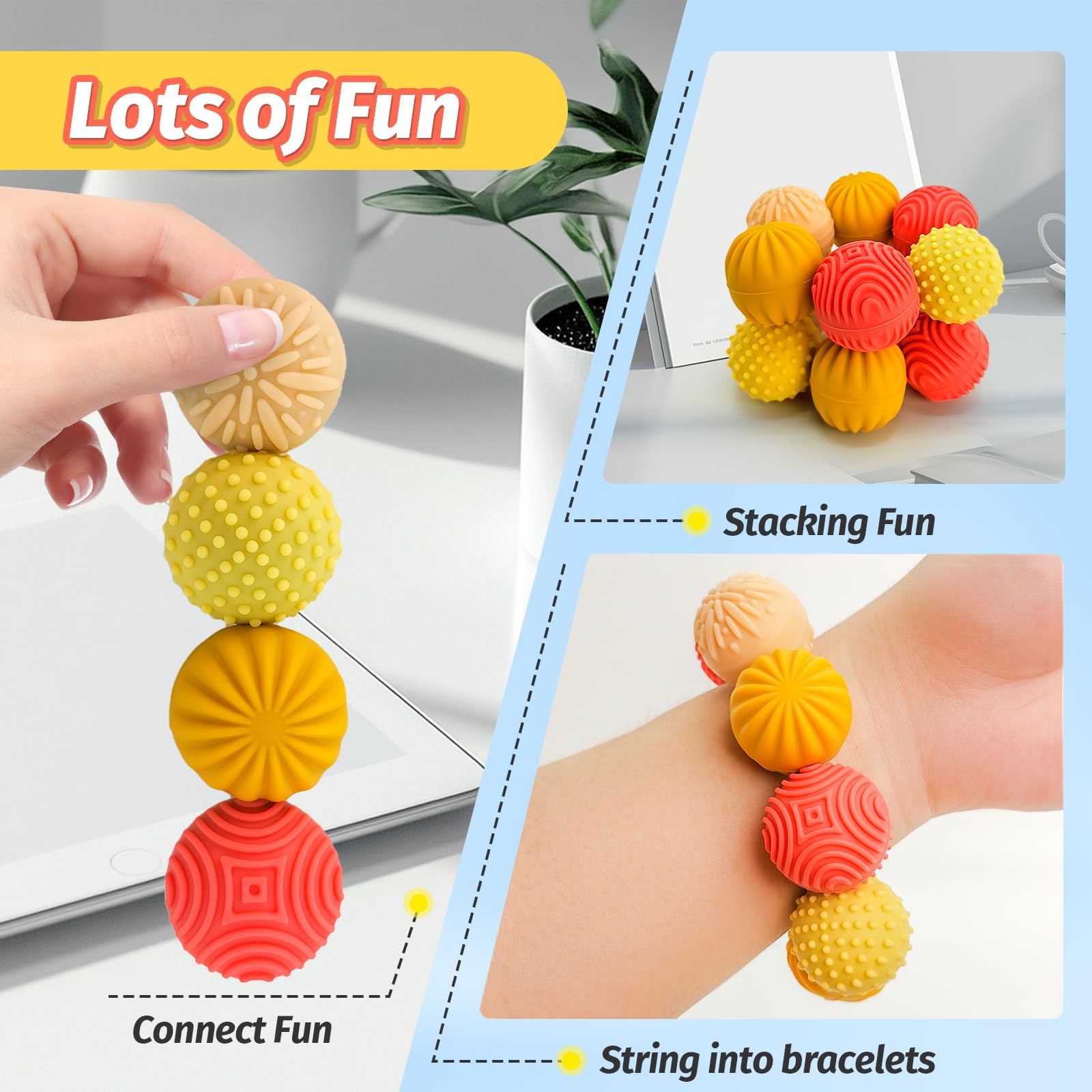 GLMZZ desk-friendly fidget balls help relieve tension during long meetings.