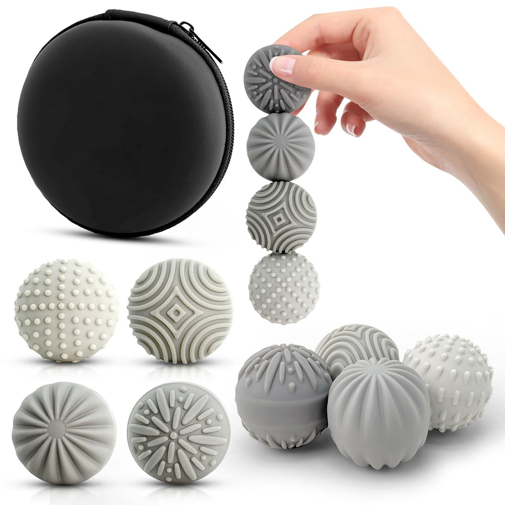 GLMZZ weighted magnetic fidget balls in case for portable stress relief on the go.