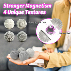 GLMZZ weighted fidget balls show a matte silicone finish for comfort.