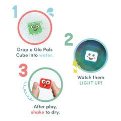 Glo Pals sealed light-up cubes ensure safety while brightening play.