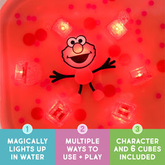 Glo Pals Elmo cubes glow brightly during bath time