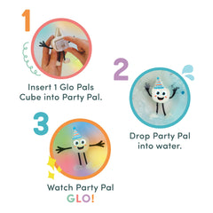 Glo Pals Party Pal colorful glow in bath enhances visual play