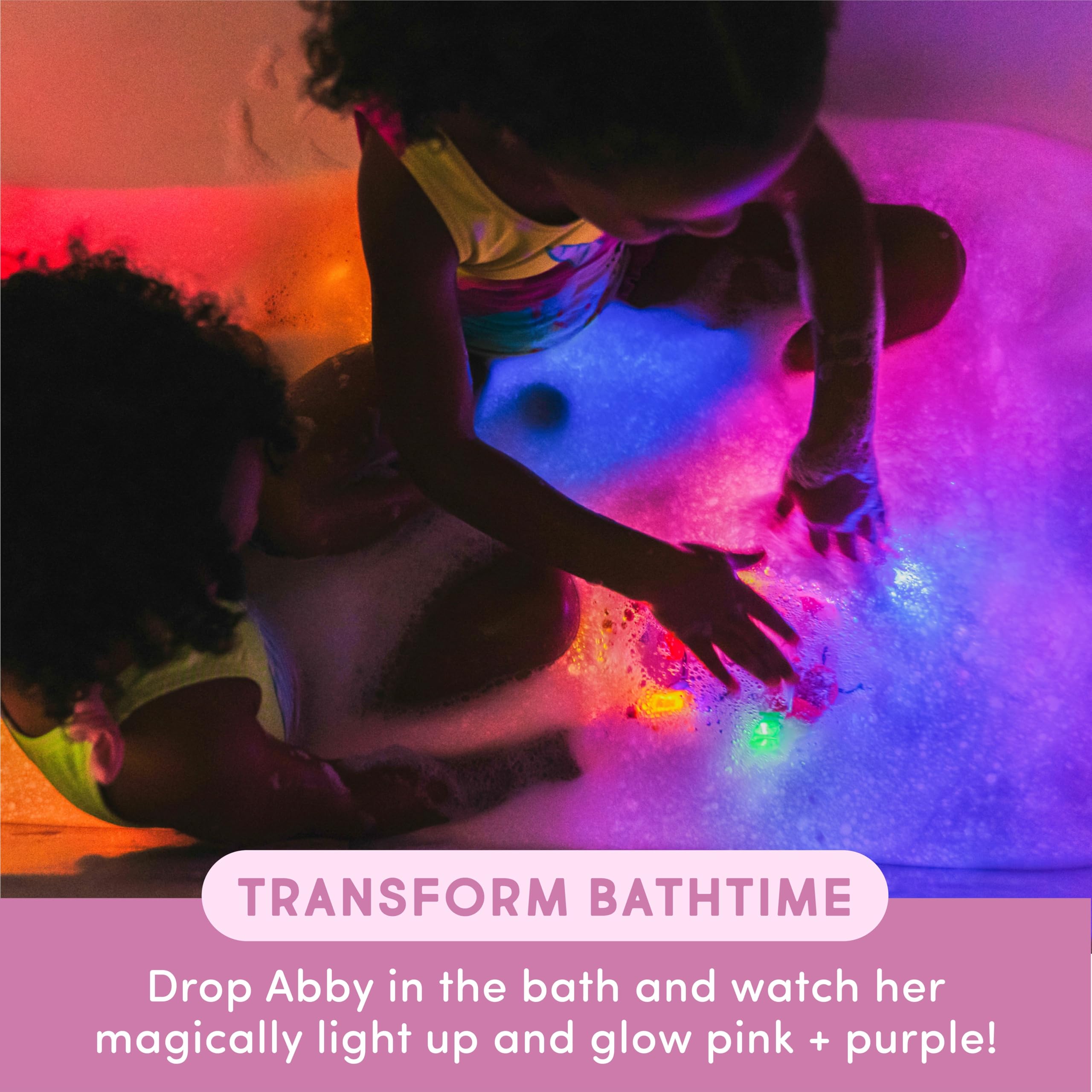 Glo Pals Abby Cadabby cubes are durable and safe for bath, pool, or water table play.