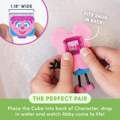 Glo Pals Julia character with flexible arms enhances imaginative bath time play.