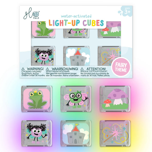 Glo Pals Fairy bath cubes glow in water, enhancing bath time play and color recognition