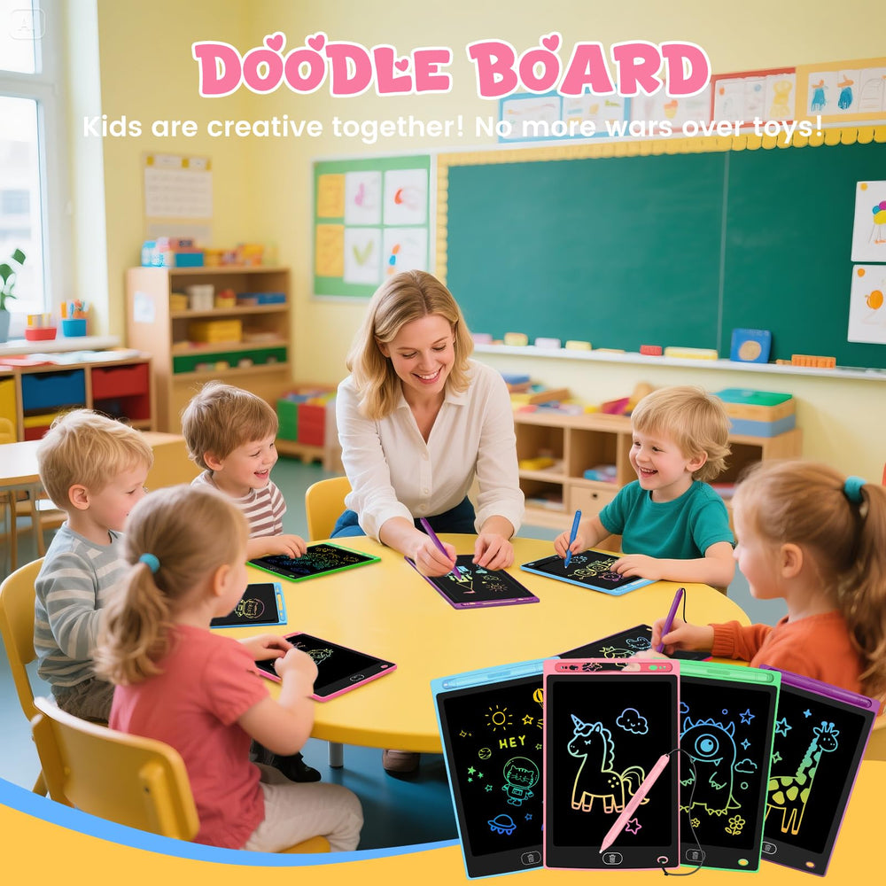 Glochin 2-pack kid drawing on tablet captures colorful practice and imagination.