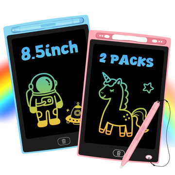 Glochin 2-pack LCD writing tablet front view shows a compact, kid-friendly design for on-the-go drawing.