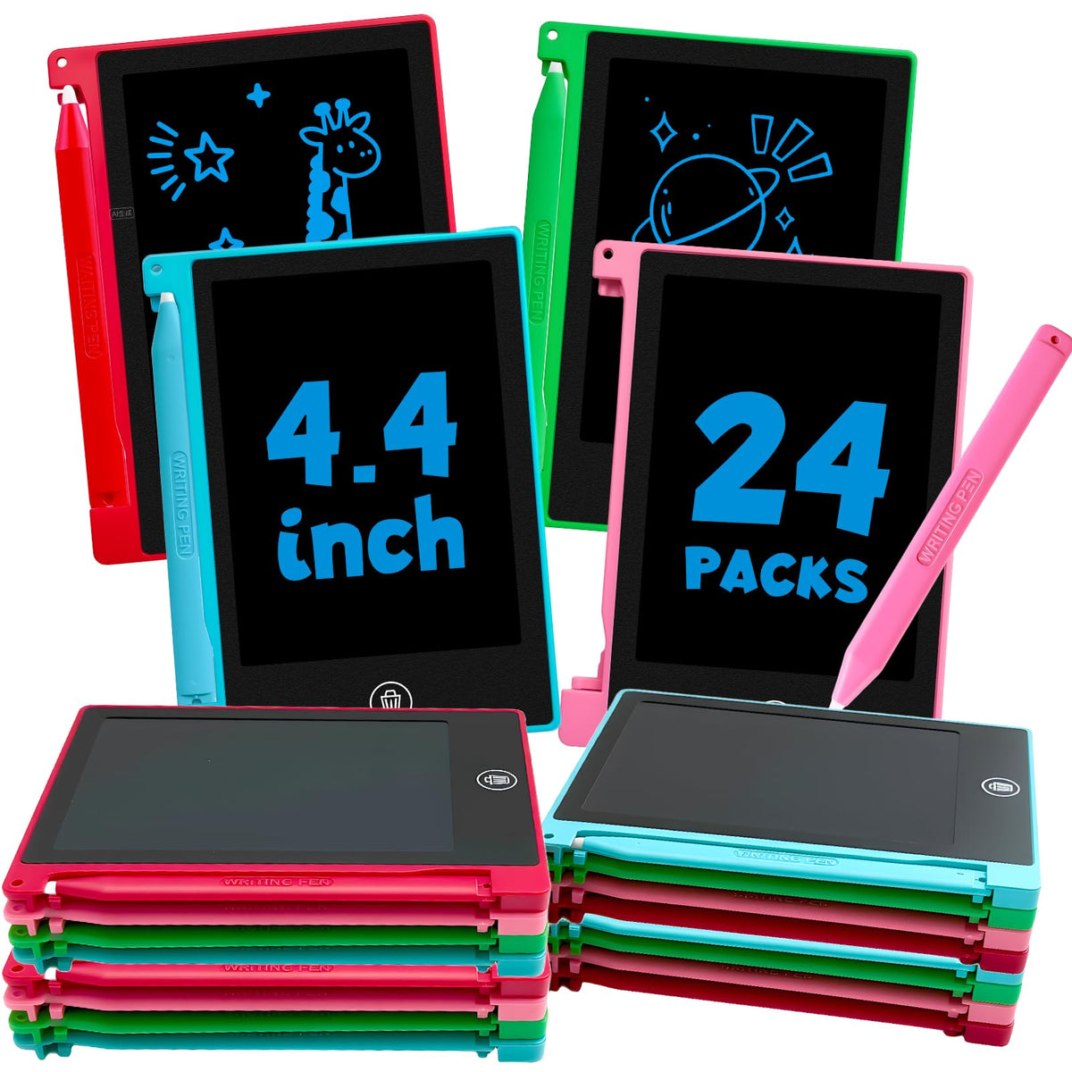 Glochin mini LCD writing tablet for kids 4.4 inches, mess-free doodling on the go