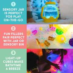 Glo Pals sensory jar colors change for calming nighttime routines