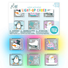 Glo Pals Zoo design bath cube glowing in water for bath time fun and color discovery