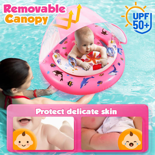 GLOPUS adjustable safety seat keeps infants secure during water play.