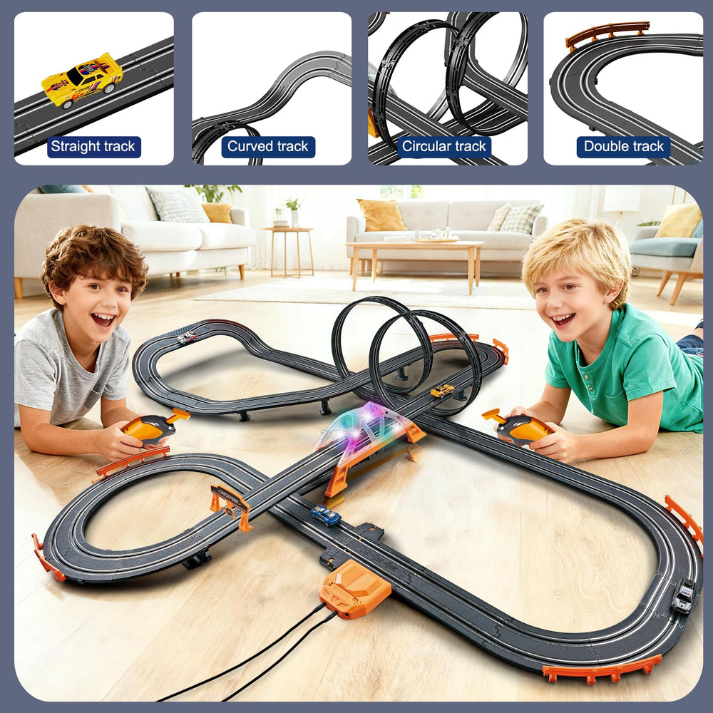 Glorryearst 32-foot track length provides ample racing space for teams.