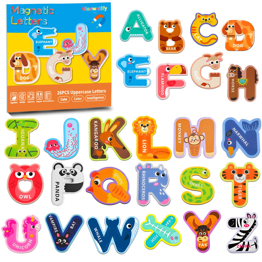 Gloswetify Easter basket letters magnets help toddlers learn letters through play