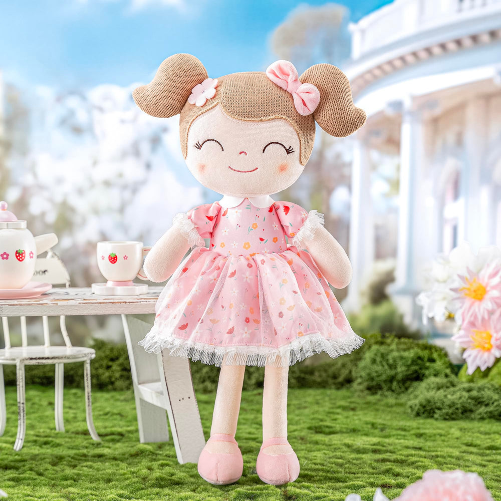 Gloveleya baby doll gift bag close-up fabric detail for safe play