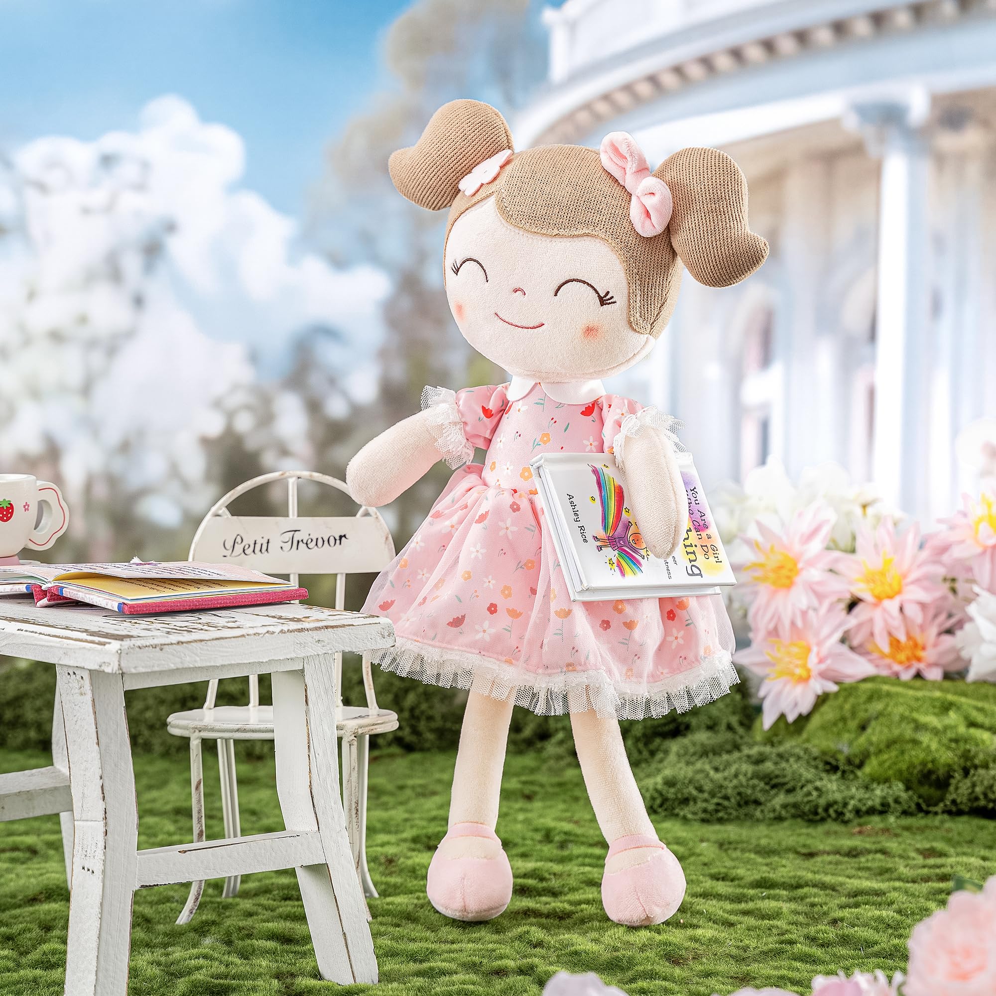 Gloveleya baby doll side view highlighting plush and gentle touch