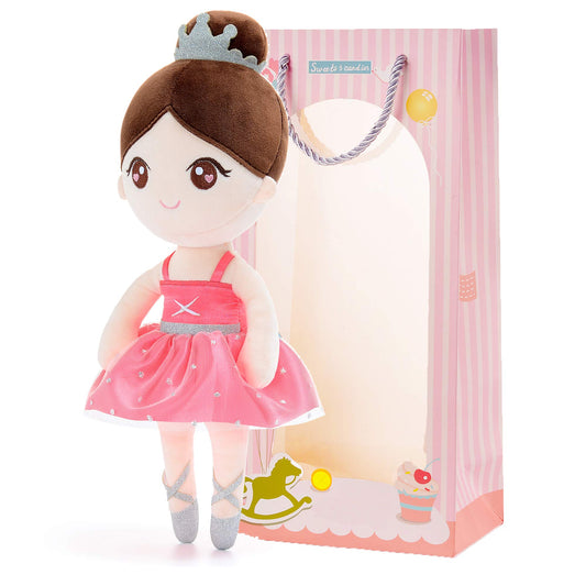 Gloveleya ballet doll in Watermelon Red gift box for a memorable baby gift