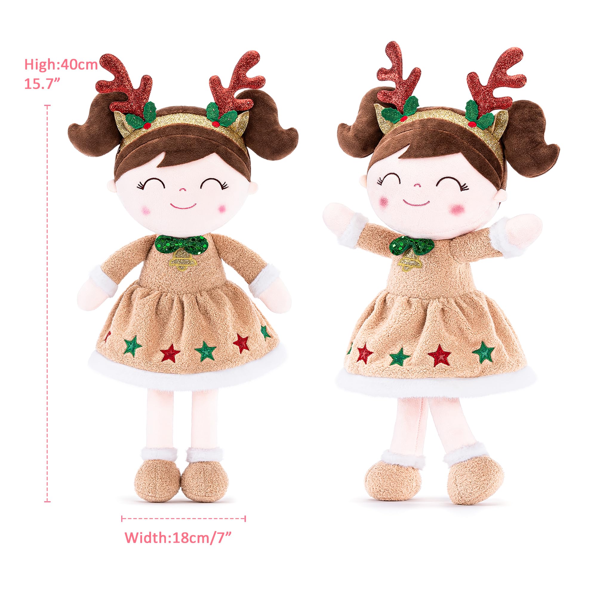 Gloveleya plush with antlers highlights festive charm and imagination