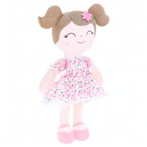 Gloveleya plush doll decorates shelves with warm purple tones.