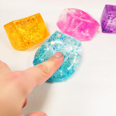 Glow Fever glitter ice cubes orange for playful, stress-relief breaks