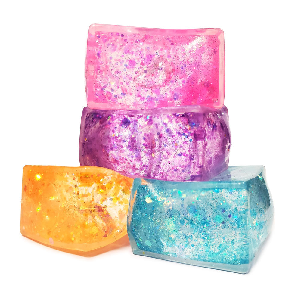Glow Fever glitter ice cubes pink add tactile fun at parties