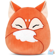 Glow Guards 12-inch red fox plush pillow for cozy cuddles.