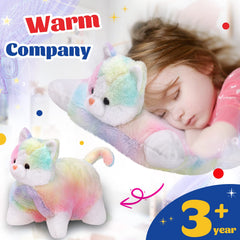 Glow Guards rainbow cat in a room adds colorful decor.