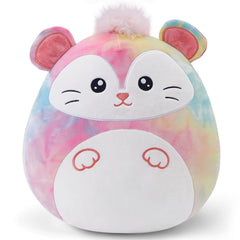 Glow Guards rainbow possum pillow front view for cozy cuddling and decor