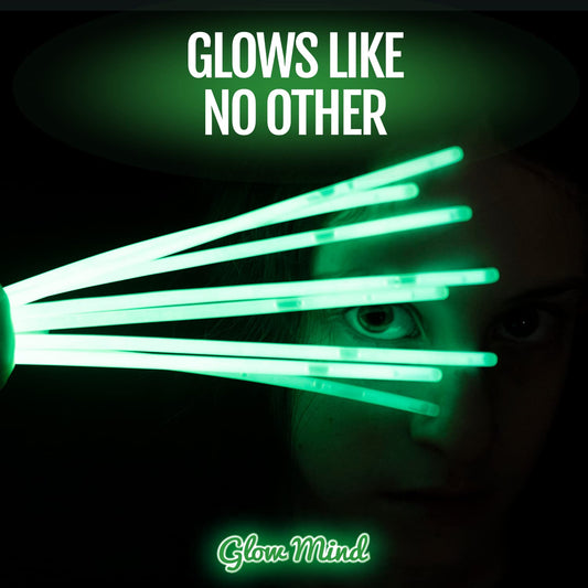 Glow Mind glow sticks shown with festive Halloween glow