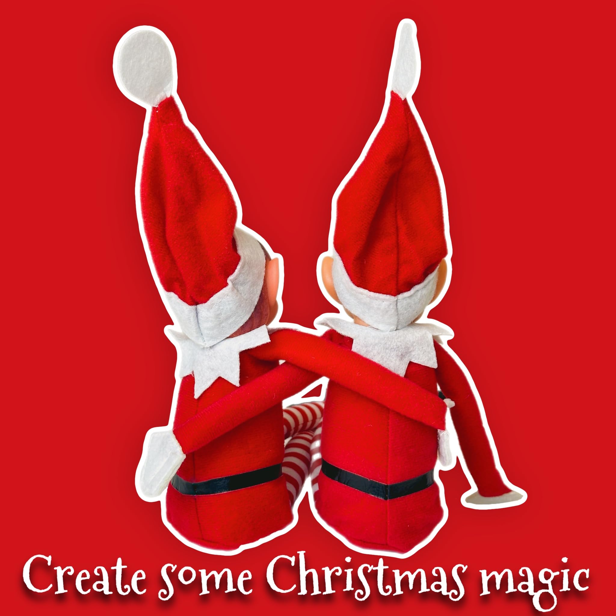 GLOW Wholesale two red-clad elves add festive charm to shelves and play areas