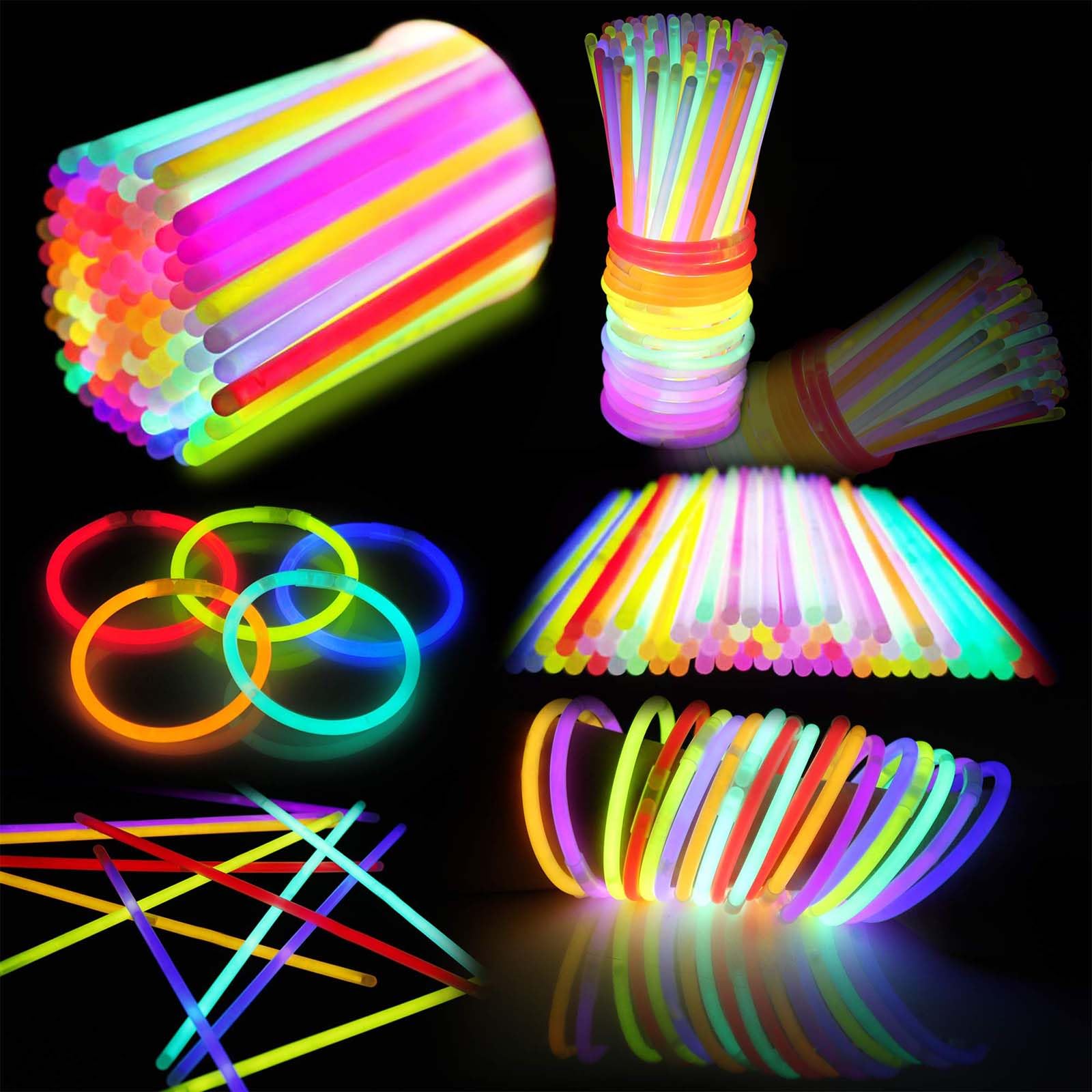 GLOW YGB 8-inch glow sticks for camping and night use