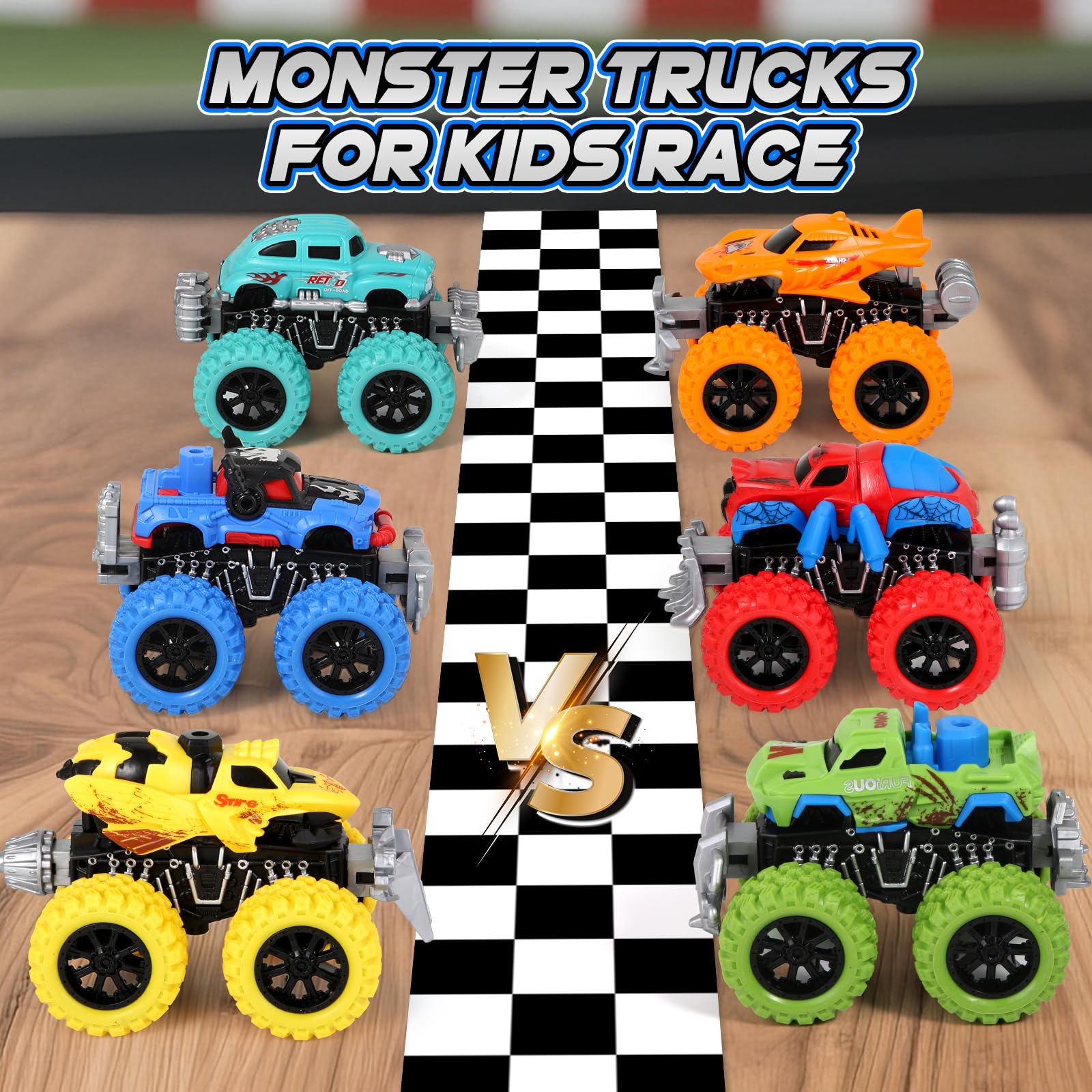 Gloween Monster Trucks constructed from sturdy plastic for long-lasting fun