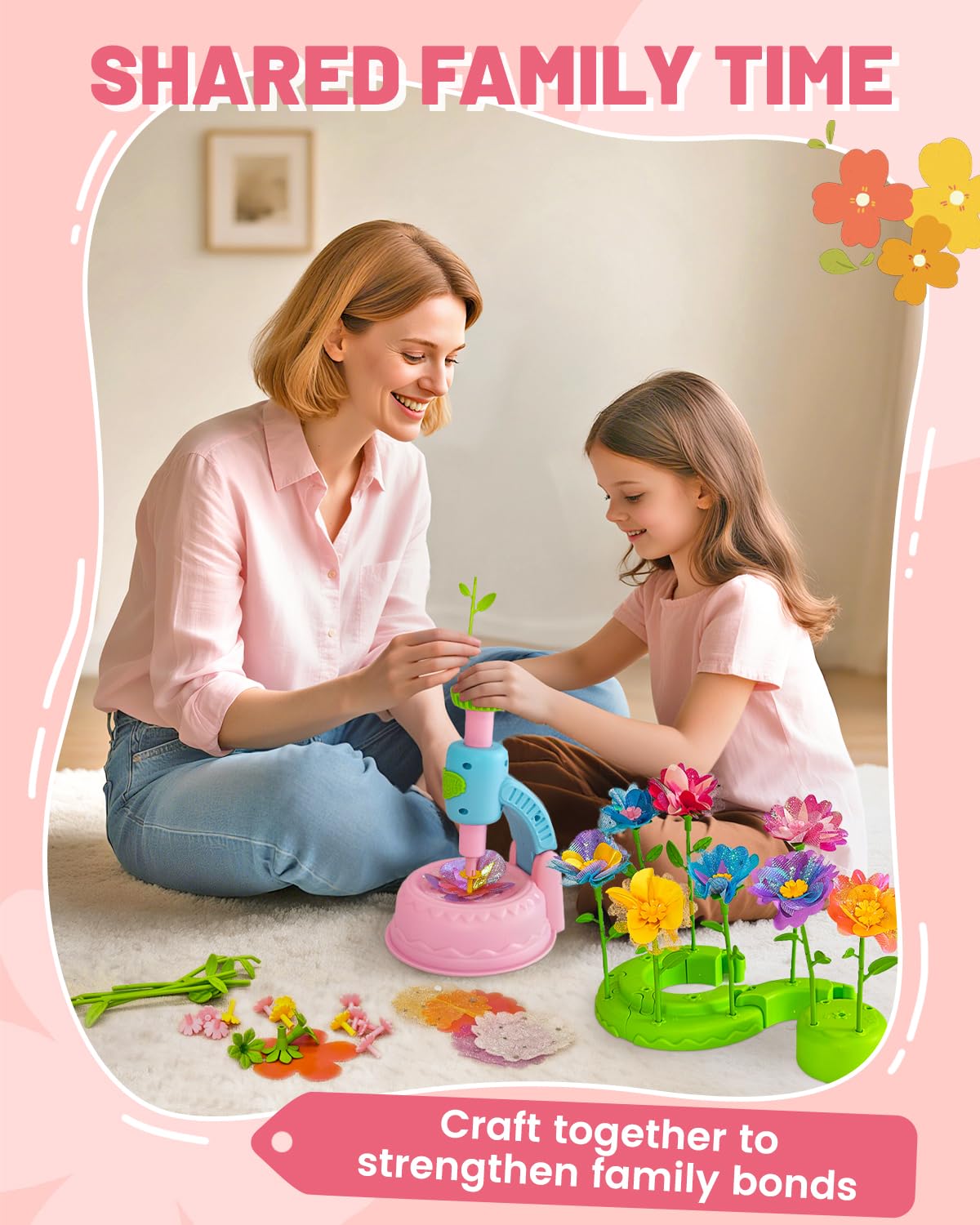 Glowsprout bouquet assembly scene inspiring open-ended arts and crafts