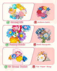 Kids assembling colorful bouquets with Glowsprout DIY Art Flower Toys for open-ended play.