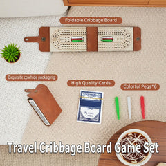 Gloxlite Travel Cribbage Board open for play on the go.