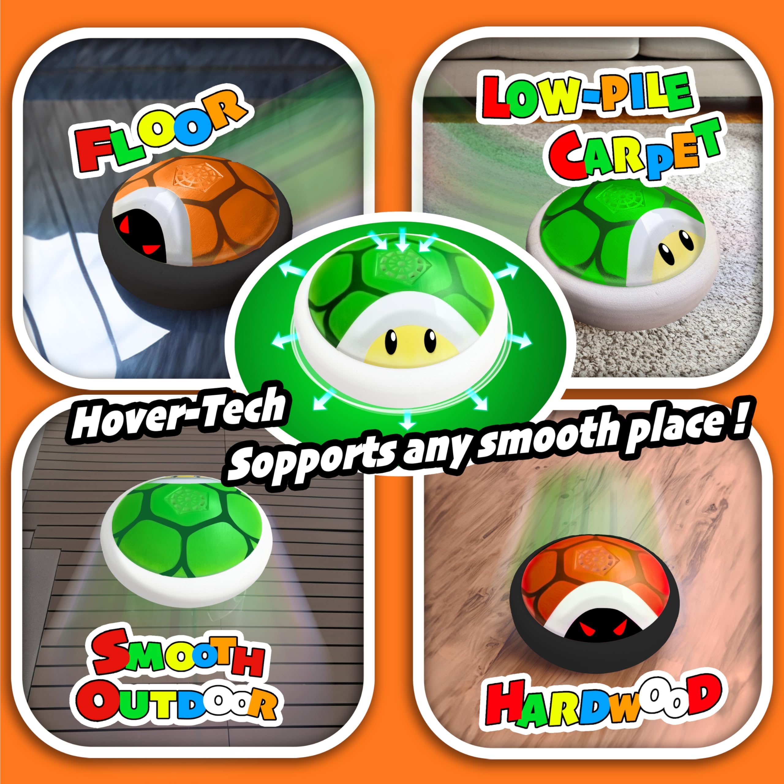 Glückpa hover soccer ball with soft foam bumpers protects furniture.