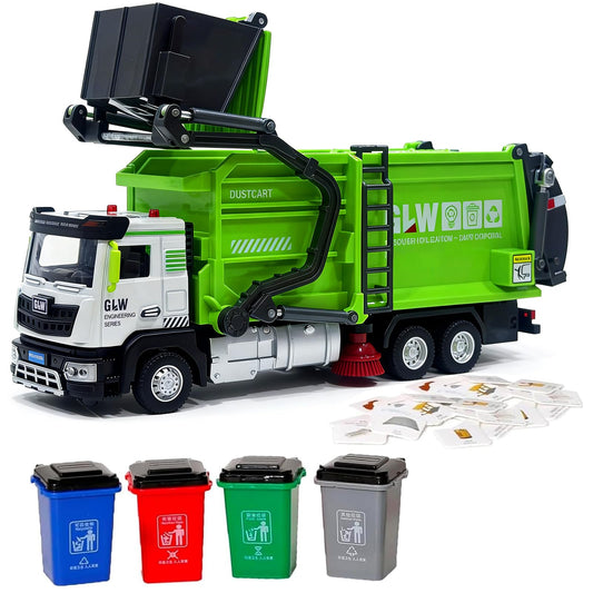 GLW Toddlers Garbage Truck front dumper in action for realistic pretend play.