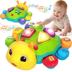 GMAOPHY baby crawling ladybug toy with 360° motion encourages crawling and chasing play.