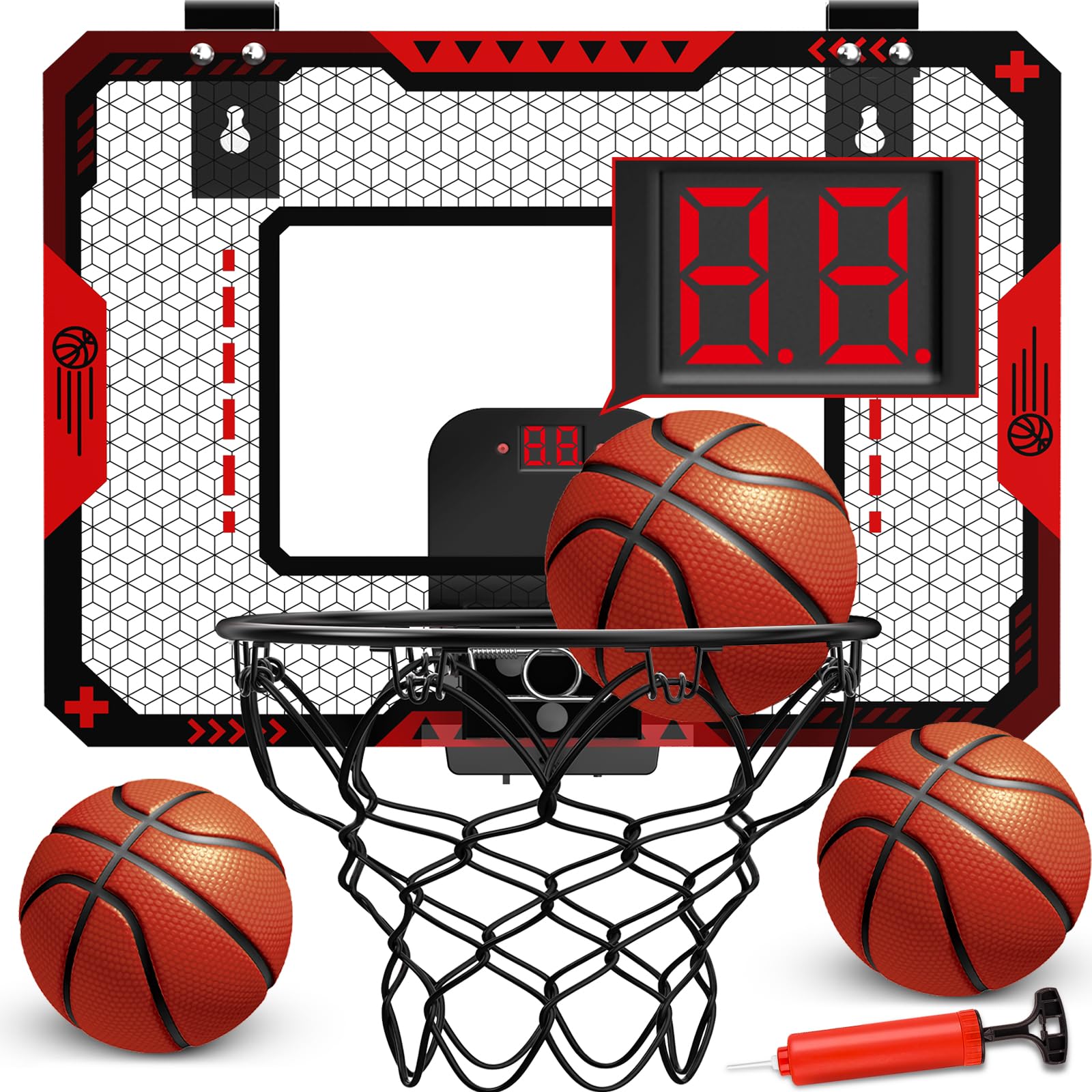 GMAOPHY indoor basketball hoop mounted over the door for quick family play